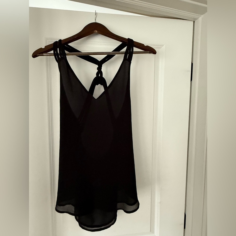 Naked Zebra Size S Black tank with open back